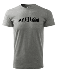 Fenomeno Pánské tričko Evoluce(automechanik) - šedé Velikost: XL