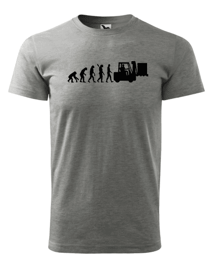 Fenomeno Pánské tričko Evoluce(skladník) - šedé Velikost: XL