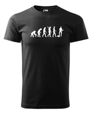 Fenomeno Pánské tričko Evoluce(instalatér) - černé Velikost: XL