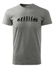 Fenomeno Pánské tričko Evoluce(programátor) - šedé Velikost: XL