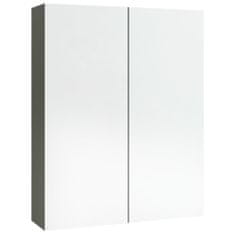 Vidaxl Koupelnová skříňka se zrcadlem 60 x 15 x 75 cm MDF šedá