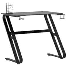 Greatstore Herní stůl s nohami ve tvaru ZZ černý 90 x 60 x 75 cm