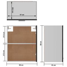 Greatstore Kuchyňské skříňky 2 ks černé vysoký lesk 50x31x60cm dřevotříska