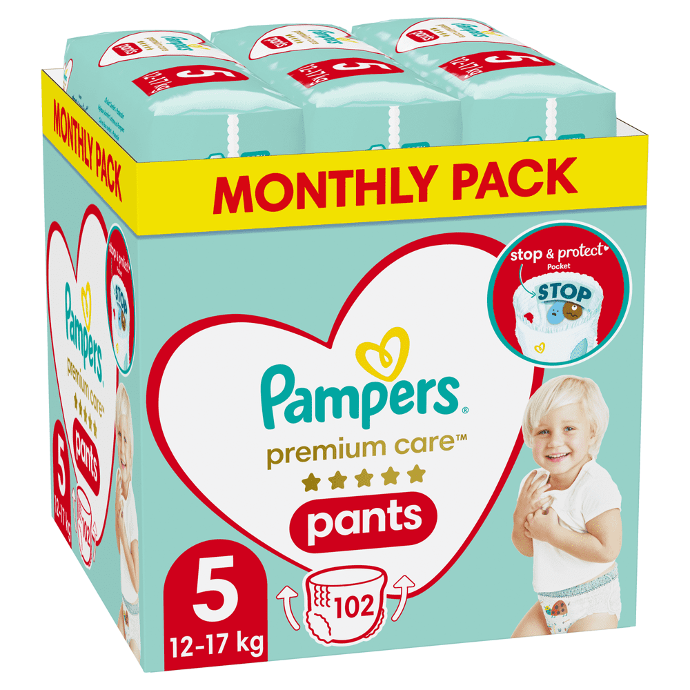 Levně Pampers Premium Care Pants Vel. 5 (102 Kusů)