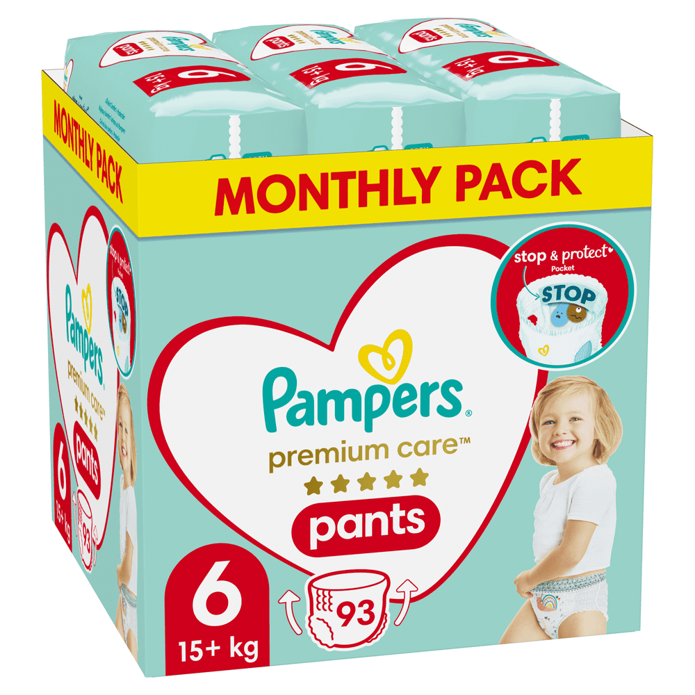 Pampers Premium Care Plenkové Kalhotky Vel. 6 (93 Kusů)