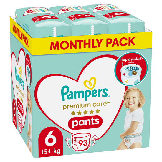 Pampers Premium Care Plenkové Kalhotky Vel. 6 (93 Kusů)