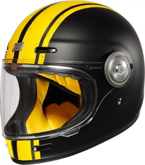 Origine Retro helma na moto VEGA CUSTOM matná žluto/černá