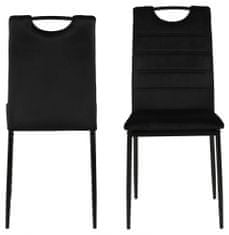 Design Scandinavia Jídelní židle Dia (SET 4 ks), černá