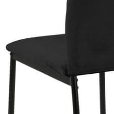 Design Scandinavia Jídelní židle Dia (SET 4 ks), černá