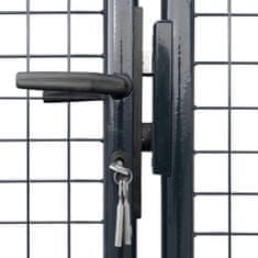 shumee Zahradní plotová brána pozinkovaná ocel 289 x 200 cm šedá