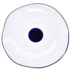 DUKA Snídaňový Talíř Krog 20 Cm Bílý Tmavě Modrý Porcelán