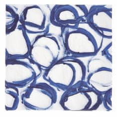 DUKA Riviera Kruhové Papírové Ubrousky 20 Ks 33X33 Cm Modré