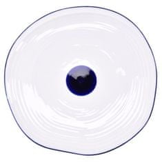 DUKA Krog 31 Cm Bílý Porcelánový Modrý Jídelní Talíř