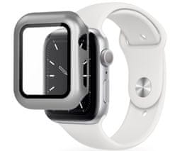 EPICO Glass Case for Apple Watch 4/5/6/SE (44 mm) 42210152100001, stříbrná