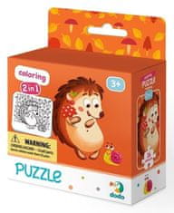 Dodo Toys Puzzle s omalovánkou Ježek 16 dílků