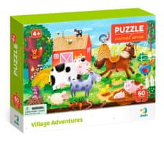 Dodo Toys Puzzle Zvířata: Venkovská dobrodružství 60 dílků