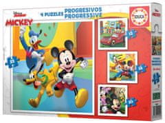 Educa Puzzle Mickey a přátelé 4v1 (12,16,20,25 dílků)