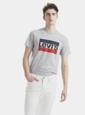 Levis Šedé pánské tričko s potiskem Levi's XS