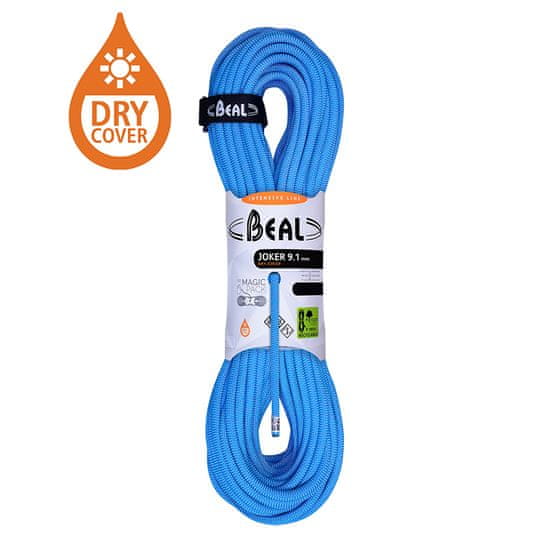 Beal Horolezecké lano Beal Joker 9,1mm UNICORE DRY COVER modrá|60m