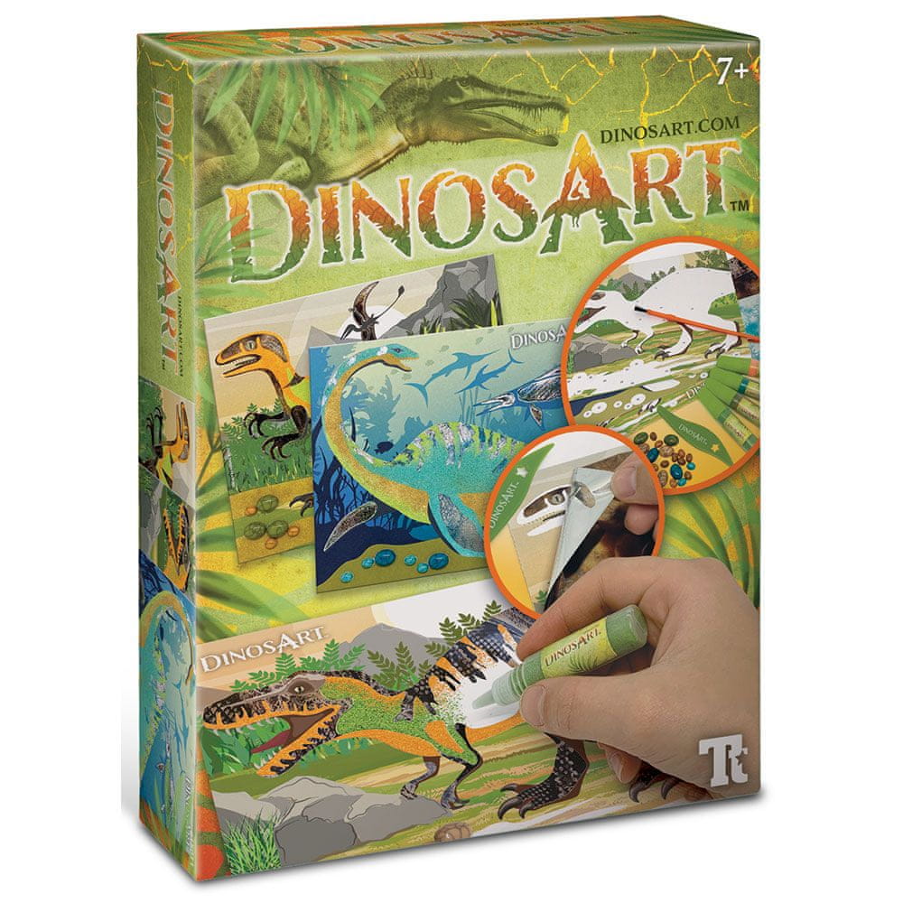 DINOSART Dinosauři - tvoření pomocí písku a folie