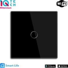 iQtech SmartLife chytrý vypínač 1x NoN, ZigBee, Černá (IQTJ008)