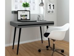 Danish Style Pracovní stůl Chantal, 120 cm, šedá / černá