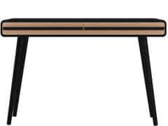 Danish Style Pracovní stůl Chantal, 120 cm, přírodní / černá