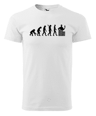 Fenomeno Pánské tričko Evoluce(zedník) - bílé Velikost: XL