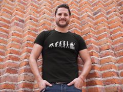 Fenomeno Pánské tričko Evoluce(zedník) - černé Velikost: XL