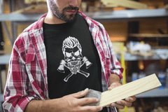 Fenomeno Pánské tričko Lebka(dřevorubec) - černé Velikost: XL