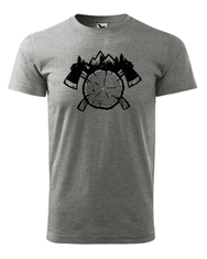 Fenomeno Pánské tričko Dřevorubec - šedé Velikost: 2XL