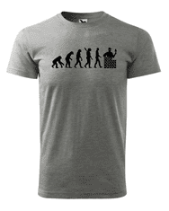 Fenomeno Pánské tričko Evoluce(zedník) - šedé Velikost: XL