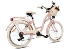 Goetze jízdní kolo style, kola 24”, výška 125-165 cm, 6-rychlostní růžový