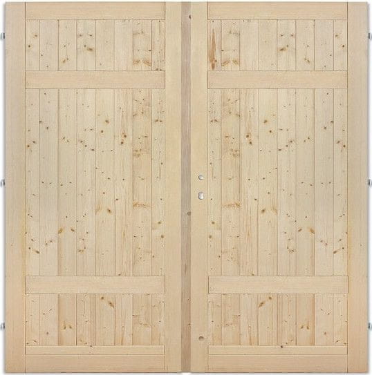 Hdveře Palubkové dvoukřídlé dveře 200cm Crete s rámem a fab