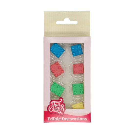 FunCakes Cukrové zdobení 8ks dětské kostky barevné