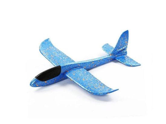 commshop Polystyrenové házecí letadlo dolet až 40 m - barva modrá