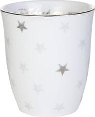 Lene Bjerre Porcelánový pohárek se stříbrným dekorem NORDIC