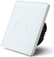 iQtech SmartLife chytrý vypínač 2x NoN, WiFI, Bílá (IQTJ023)