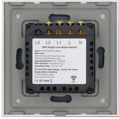 iQtech SmartLife chytrý vypínač 2x NoN, WiFI, Bílá (IQTJ023)