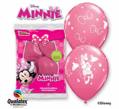 Qualatex Latexové balóny Happy Minnie Mouse - 6 ks