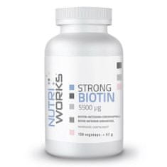 NutriWorks Strong Biotin 5500µg 120 kapslí 