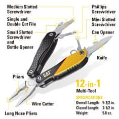 Caterpillar Dárková multifunkční sada, nůž, kleště a klíčenka CT240192
