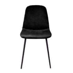 Homla SLANK Velurová židle černá 44x52x85cm