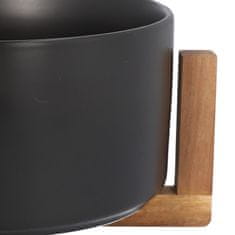 Homla FINCAN Keramická mísa na salát černá 20 cm