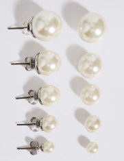 Marks & Spencer Sada náušnic s umělými perlami