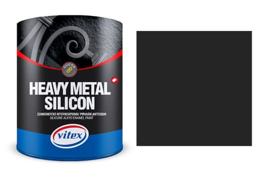 Vitex Heavy Metal Silikon - Černá (2,5 litrů) - lesklá barva na kovy i dřeva