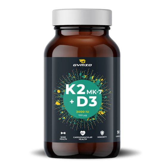 GYMIO Vitamín K2 (MK-7) + D3