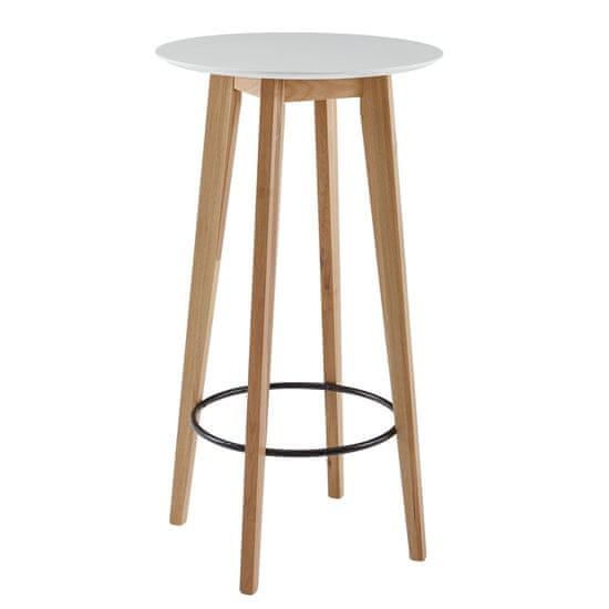 Bruxxi Barový stůl Emil, 110 cm, bílá