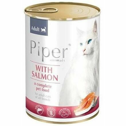 Piper Cat konzerva pro kočky, s lososem 400g,