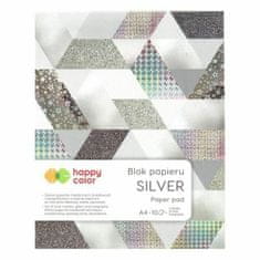 Happy Color Sada efektních papírů silver (10ks) a4,